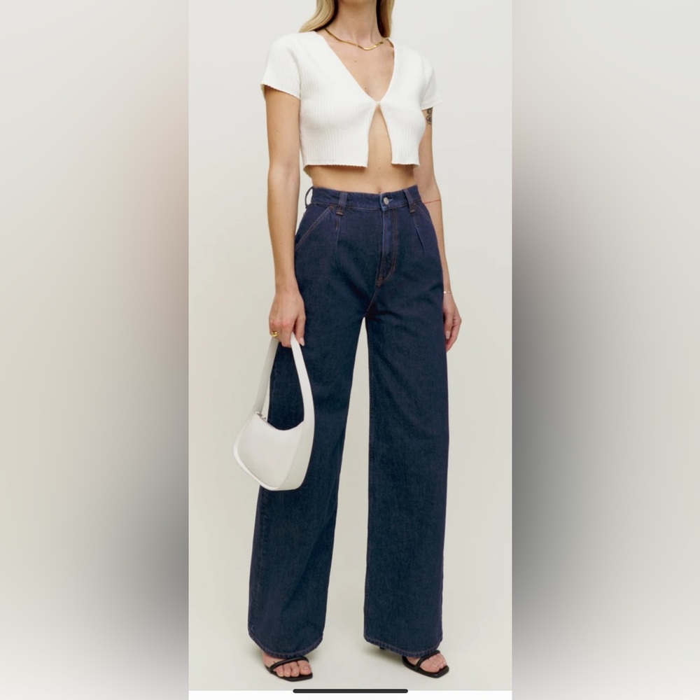 REFORMATION Miami Pleated Trouser Jeans